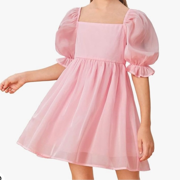 Other - Girls 11-12 yr pink puff sleeve dress